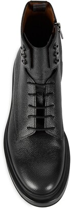 radio dolor de cabeza empujoncito Boss Hugo Boss Montreal Textured Leather Ankle Boots - ShopStyle