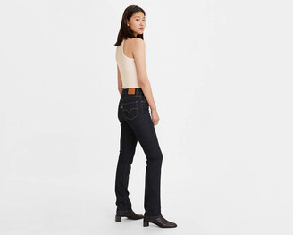 Levi's 724 High Rise Slim Straight Fit Women's Jeans - Night Is Black -  ShopStyle