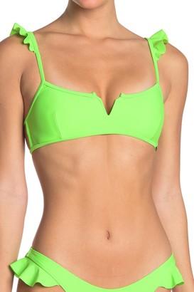 bikini top with ruffle straps