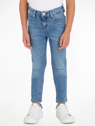 Tommy Hilfiger Boys Scanton Slim Jeans Dark Blue - Cotton 99% Elastane 1% -  Stretch Cotton - Faded Skinny Jeans - For Boys - Size 10 - ShopStyle