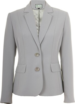 Busy Clothing Women Suit Jacket Silver Grey 16