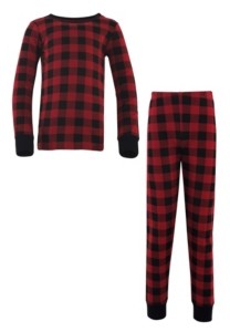 buffalo plaid baby girl pajamas