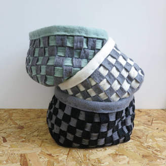 Aura Que Fairtrade Handmade Eco Felt Woven Storage Basket
