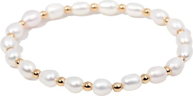 Little Sky Stone Gold Filled Pearl Bead Bracelet