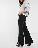 split flared trousers