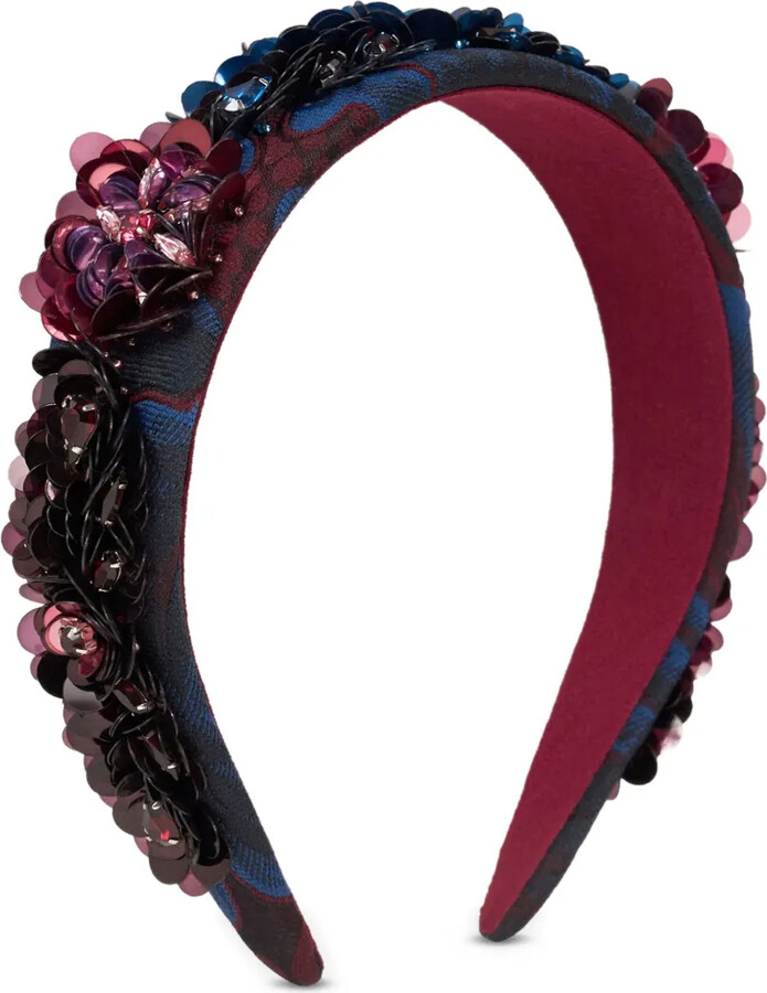 Etro Jacquard Sequin-Embellished Headband