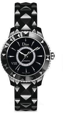 Christian Dior VIII Diamond & Black Ceramic Automatic Bracelet Watch