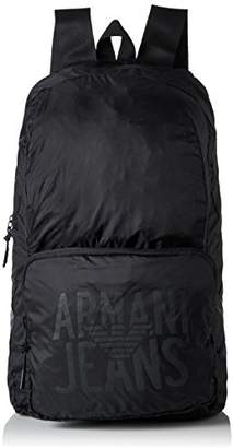 Armani Jeans Zaino, Men’s Backpack, Schwarz (Nero), 48x15x29 cm (B x H T)