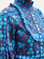 Thumbnail for your product : Borgo de Nor Rickie Floral-print Cotton Dress - Navy