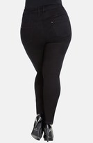 Thumbnail for your product : City Chic 'Hi-Waist Honey' Stretch Skinny Jeans (Black) (Plus Size)