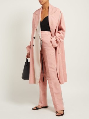 Ann Demeulemeester Alexa Cotton-blend Brocade Trousers - Pink