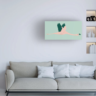 Annie Warren Sherbet Flamingos Ii Canvas Art