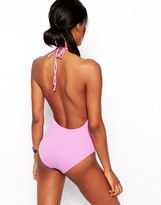 Thumbnail for your product : ASOS Plunge Halter Swimsuit