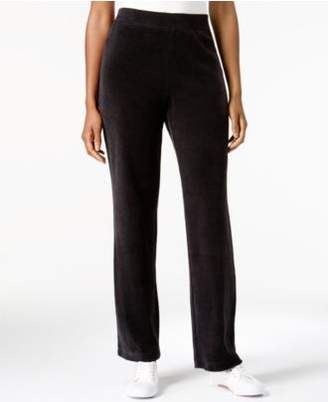 Karen Scott Pull-On Velour Pants, Created for Macy's