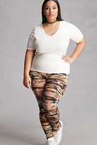 Thumbnail for your product : Forever 21 FOREVER 21+ Plus Size Ladder Camo Leggings