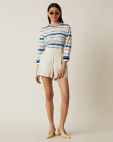 Thumbnail for your product : Jigsaw Striped Cotton Slub Jumper