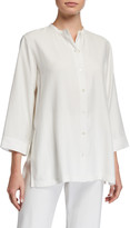 Thumbnail for your product : Natori Sanded Twill Button-Front Easy Tunic