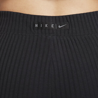 Nike Women's Sportswear SE High-Waisted Full-Length Ribbed Jersey Pants in  Black - ShopStyle