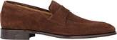 Thumbnail for your product : Barneys New York Men's Suede Apron-Toe Loafers - Dk. brown