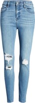 Thumbnail for your product : HIDDEN JEANS Knee Grinded Raw Hem Skinny Jeans