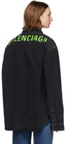 Thumbnail for your product : Balenciaga Black and Green Denim Shirt