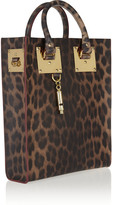 Thumbnail for your product : Sophie Hulme Mini leopard-print leather tote