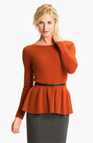 Thumbnail for your product : Classiques Entier 'Symphony' Belted Peplum Sweater