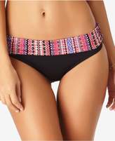 Thumbnail for your product : Anne Cole Stevie Striped Fold-Over Bikini Bottoms