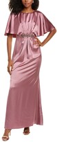 Thumbnail for your product : Adrianna Papell Draped Cape Maxi Dress