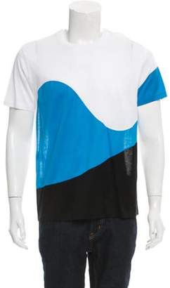 Calvin Klein Collection Crew Neck Colorblock T-Shirt w/ Tags white Crew Neck Colorblock T-Shirt w/ Tags