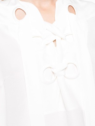 Derek Lam Sarah lace-up blouse