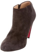 Thumbnail for your product : Christian Louboutin Suede Round-Toe Ankle Boots