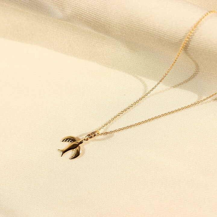 Etsy 14K Gold Dove Necklace Christian Bird Confirmation Gift