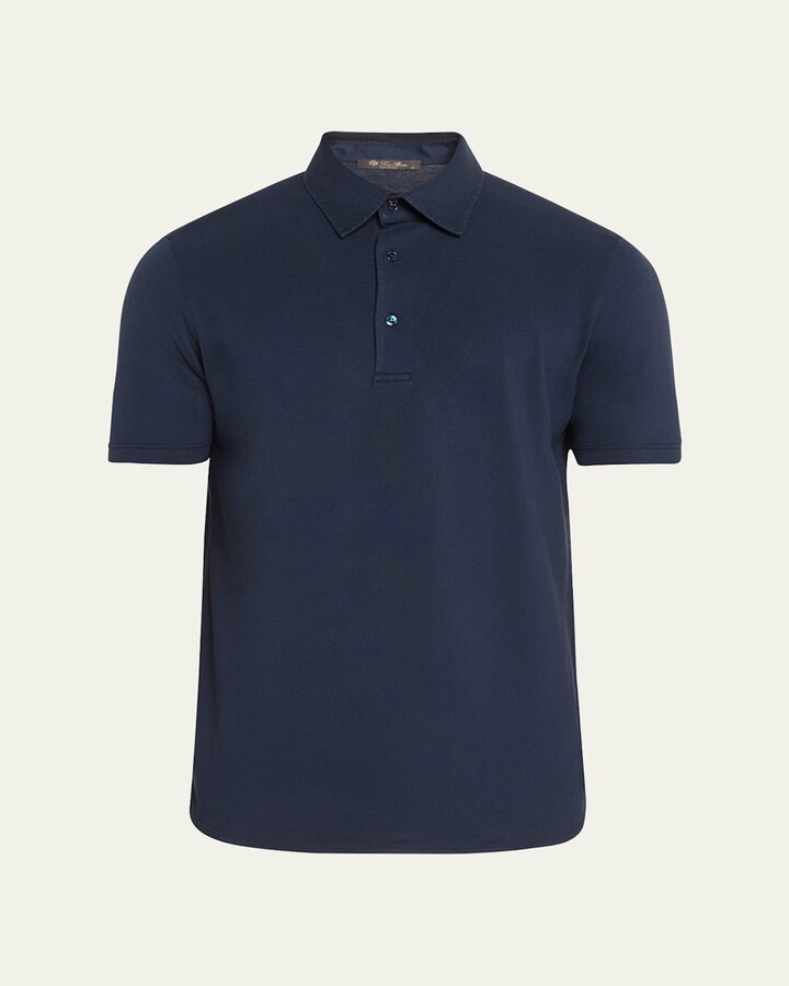 Loro Piana Men's Cotton Pique Polo Shirt