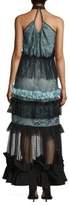 Thumbnail for your product : Romance Was Born Queen of the Night Moon Halter Gown