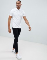 Thumbnail for your product : Jack and Jones Essentials slim fit pique logo polo in white