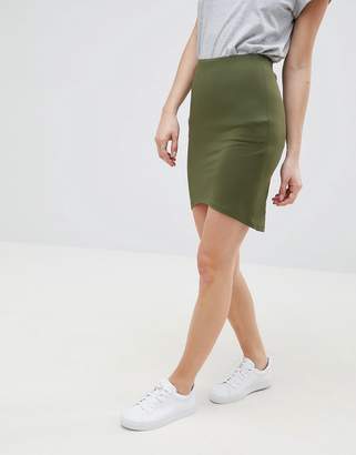 ASOS DESIGN mini skirt with curved hem