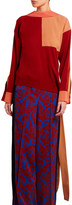 Thumbnail for your product : Jonathan Saunders Faustine color-block crepe de chine wrap top