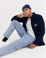Thumbnail for your product : Tommy Jeans cord shirt in navy with large flag logo