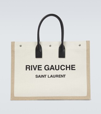 Saint Laurent Rive Gauche Small Canvas Tote Bag - ShopStyle