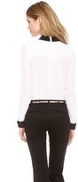 Thumbnail for your product : Rachel Zoe Ricky Neck Tie Blouse
