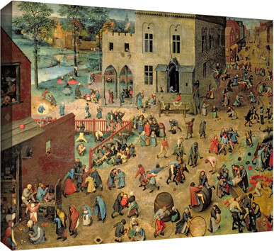 ArtWall Childrens Games by Pieter Bruegel - Wrapped Canvas Print