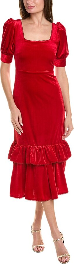 Rachel Parcell Velvet Midi Dress