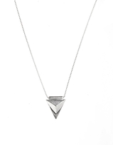 Thumbnail for your product : Pilgrim Silver Plated Triangle Necklace