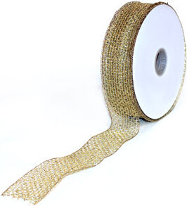 Worth Imports Gold Mesh with Wire 50YD Ribbon