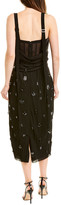 Thumbnail for your product : Jason Wu Collection Crush Pleated Silk-Lined Midi Dress