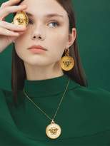 Thumbnail for your product : Versace Medusa Coin Earrings