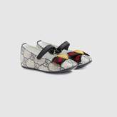 Thumbnail for your product : Gucci Baby GG Supreme ballet flat