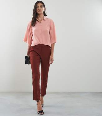 Reiss JOANNE CROPPED TAILORED TROUSERS Roasted Red