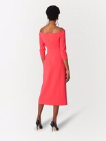 Thumbnail for your product : Carolina Herrera Off-Shoulder Midi Dress